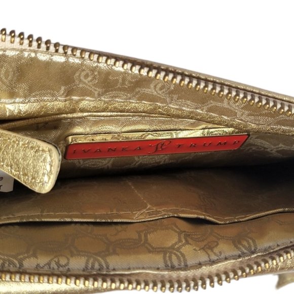 Brand New Ivanka Trump Gold Purse with Dust Bag - Picture 3 of 6